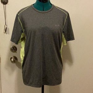 Mens Champion POWER CORE Workout wear, Med Grey & neon green